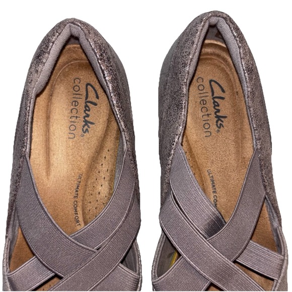 Clarks‎ Kayleigh Cove Taupe Metallic Women's Shoes US Size 8 M Comfort - Picture 4 of 9